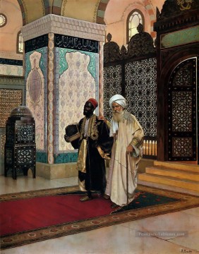 Après la prière Arabian peintre Rudolf Ernst Peinture à l'huile